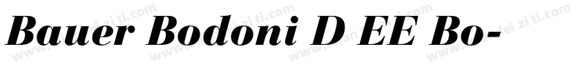 Bauer Bodoni D EE Bo字体转换